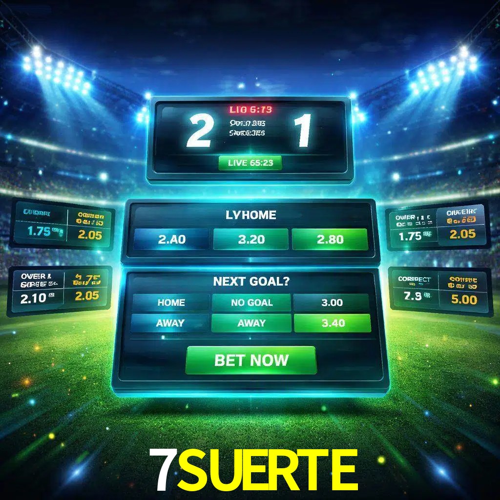 Vista de apuestas en vivo 7SUERTE durante un partido en curso